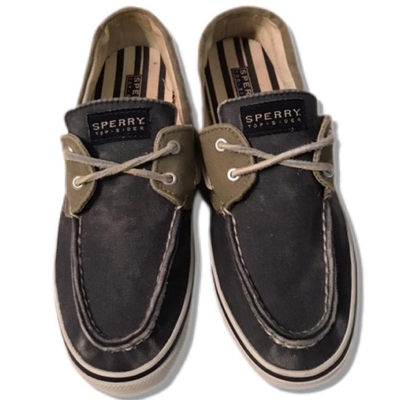 Sperry Green-Blue Top-Sider Boat Shoes - Picture 1 of 3